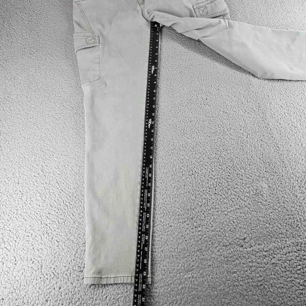 Cabi Cargo Jeans Womens 12 Green Stretch Denim Mid Rise Slim‎ Fit